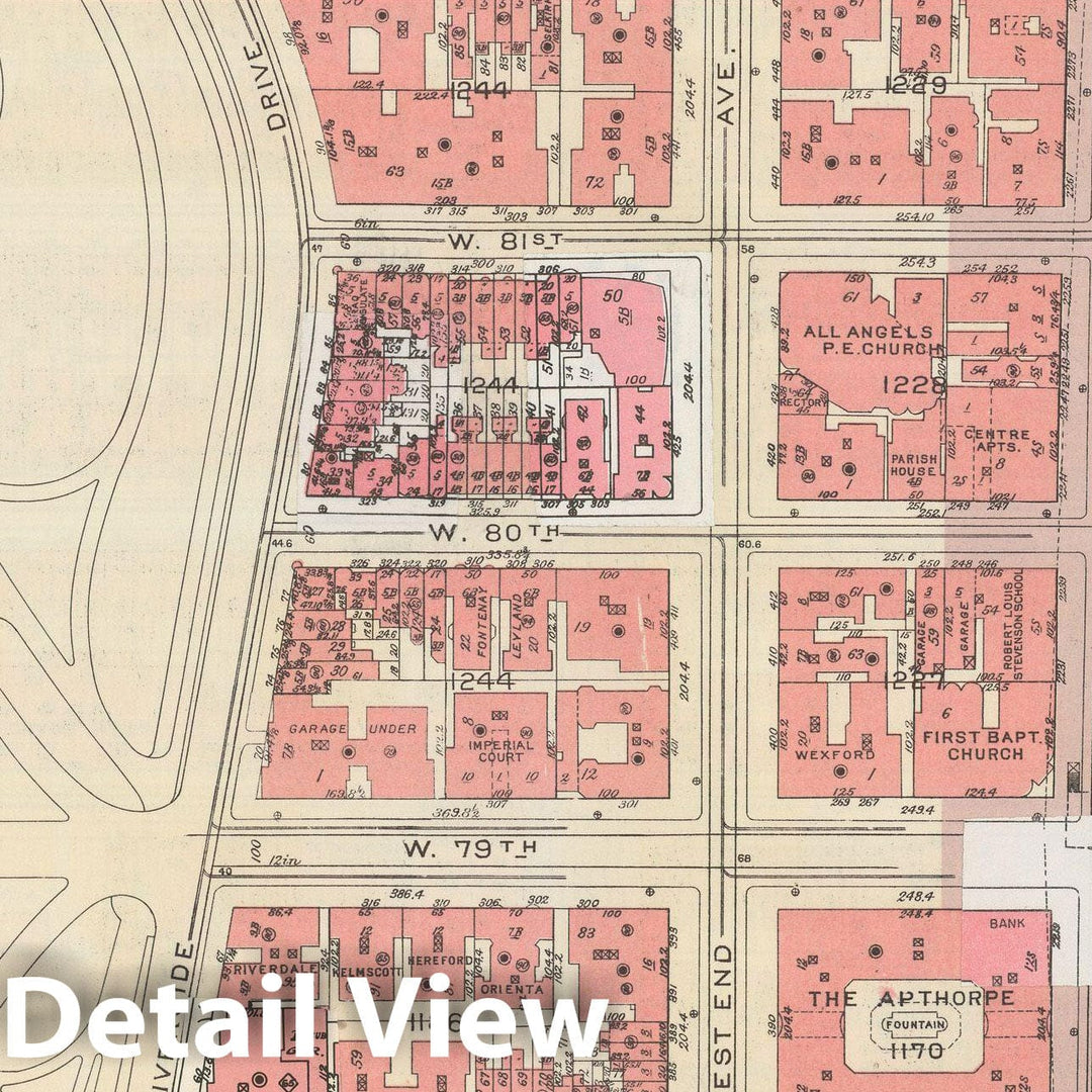 Historic Map : Manhattan Land Book 1955 - Updated Through Nov 7th, New York City 1975 Plate 092 , Vintage Wall Art