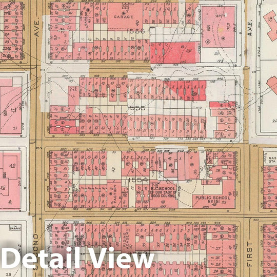 Historic Map : Manhattan Land Book 1955 - Updated Through Nov 7th, New York City 1975 Plate 119 , Vintage Wall Art