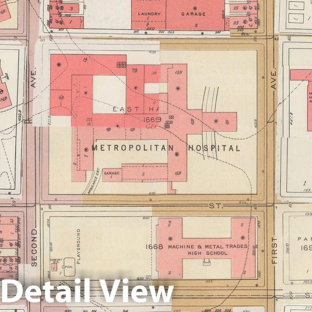 Historic Map : Manhattan Land Book 1955 - Updated Through Nov 7th, New York City 1975 Plate 121 , Vintage Wall Art