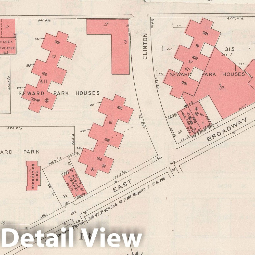 Historic Map : Manhattan Land Book 1955 - Updated Through Nov 7th, New York City 1975 Plate 016 , Vintage Wall Art