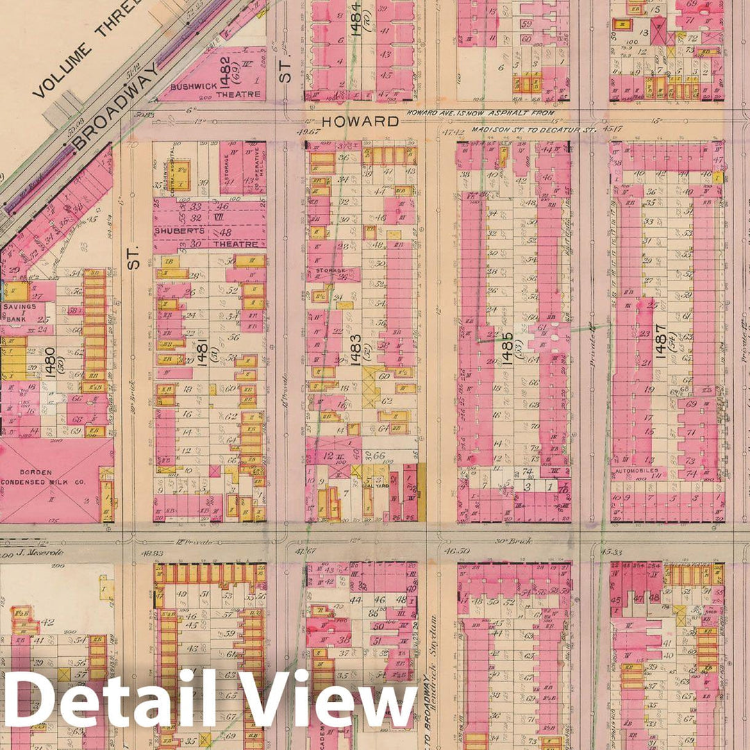 Historic Map : Brooklyn 1904 Plate 017 , Atlas Borough of Brooklyn , Vintage Wall Art