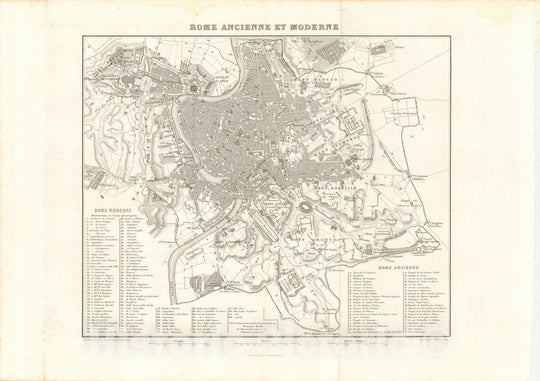 Historic Map : Italy, Rome 1900 , Vintage Wall Art