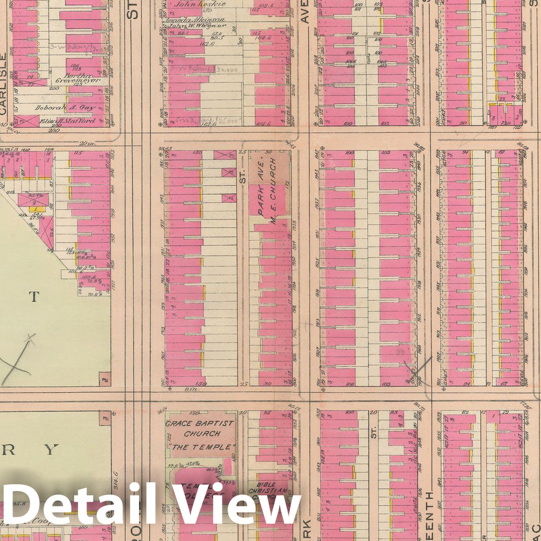 Historic Map : Philadelphia 1908 Plate 010 , Atlas 28th 32nd & 37th Wards of the City of Philadelphia , Vintage Wall Art