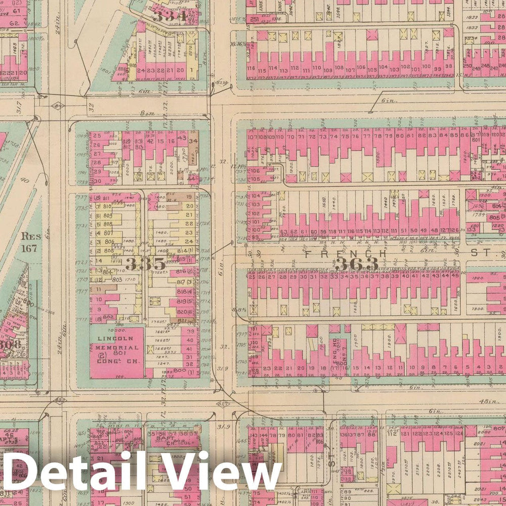 Historic Map : Atlas of Washington D.C. Volume 1 (Inner NW), Washington 1939 Plate 026 , Vintage Wall Art