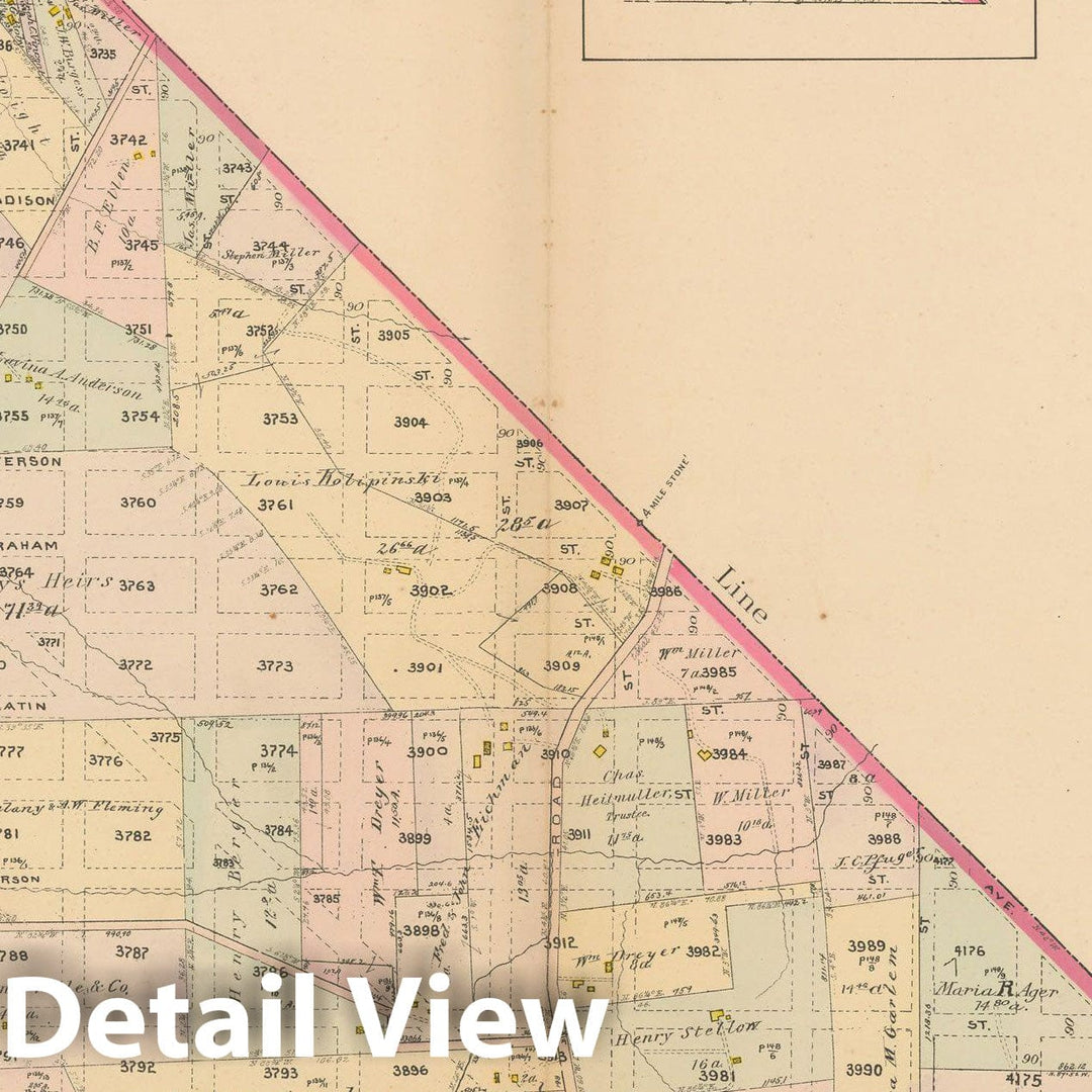 Historic Map : Atlas of Washington D.C. Volume 4 (NE, SE), Washington 1907 Plate 008 , Vintage Wall Art