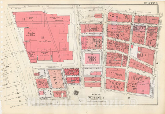 Historic Map : Manhattan Land Book 1955 - Updated Through Nov 7th, New York City 1975 Plate 003 , Vintage Wall Art