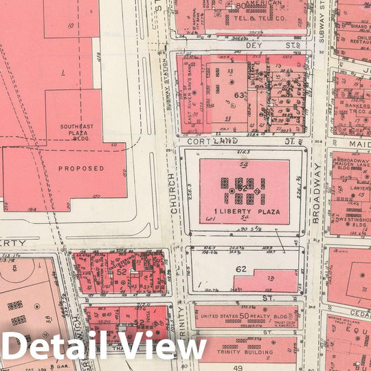 Historic Map : Manhattan Land Book 1955 - Updated Through Nov 7th, New York City 1975 Plate 003 , Vintage Wall Art