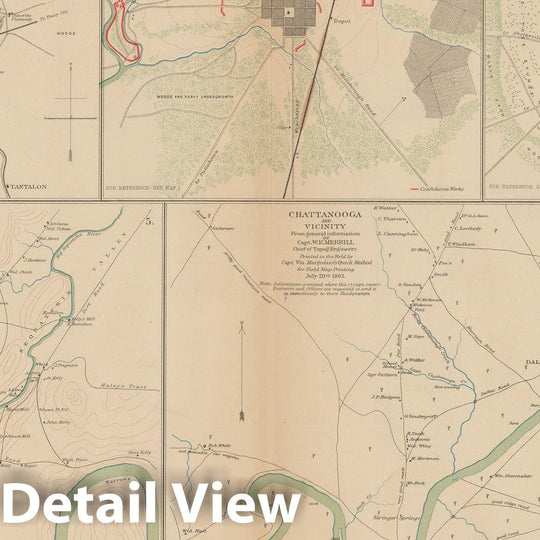 Historic Map : Civil War Atlas of the Union and Confederate Armies, Battles in TN 1895 , v3, Vintage Wall Art