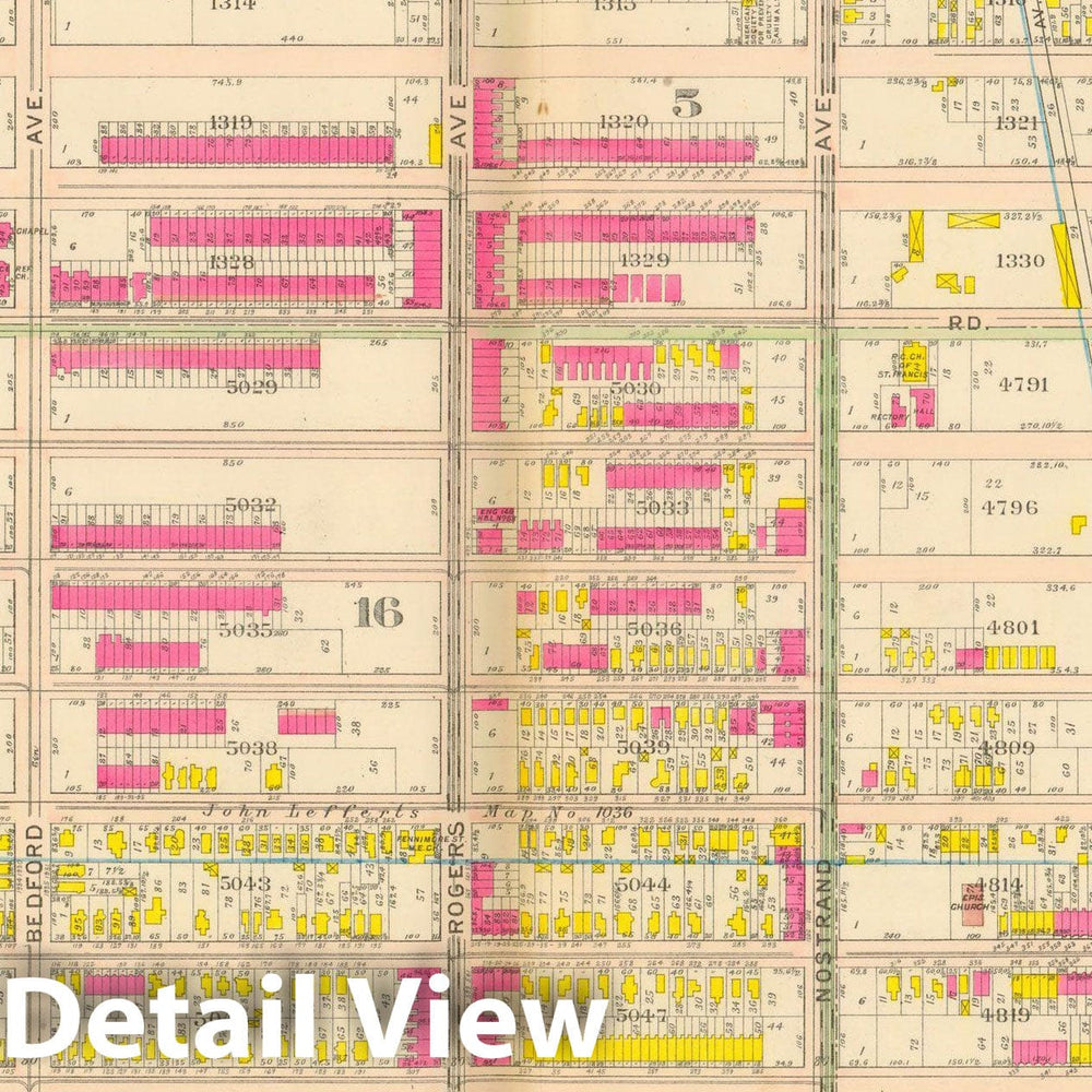 Historic Map : Vol. 2, Brooklyn 1907 Plate 017 , Atlas Borough of Brooklyn , Vintage Wall Art