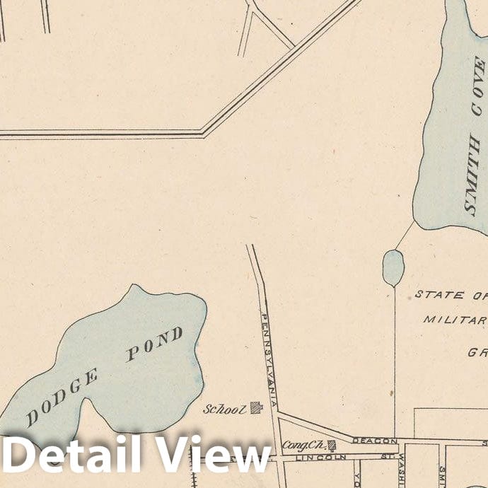 Historic Map : East Lyme & Griswold & Jewett City & Niantic 1893 , Town and City Atlas State of Connecticut , Vintage Wall Art