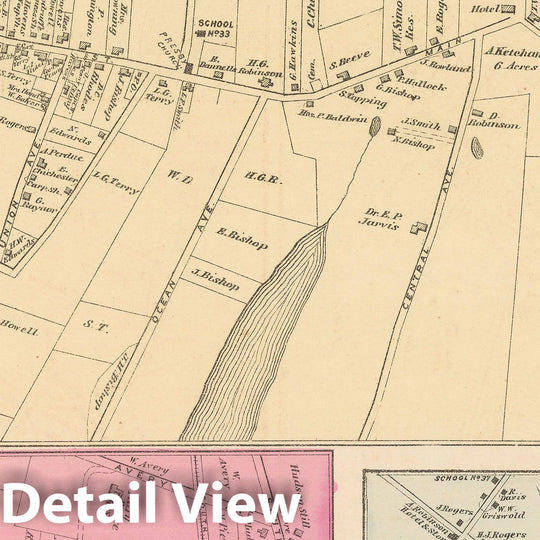 Historic Map : Atlas of Long Island, New York, Brookhaven 1873 , v5, Vintage Wall Art