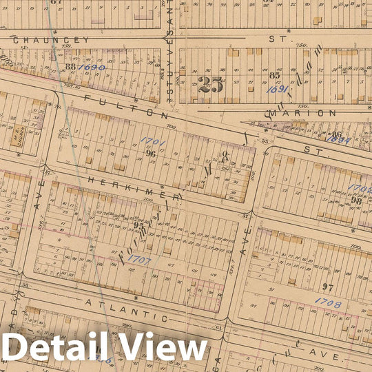 Historic Map : Atlas of Brooklyn Vol. 1, Brooklyn 1880 Plate J , Vintage Wall Art