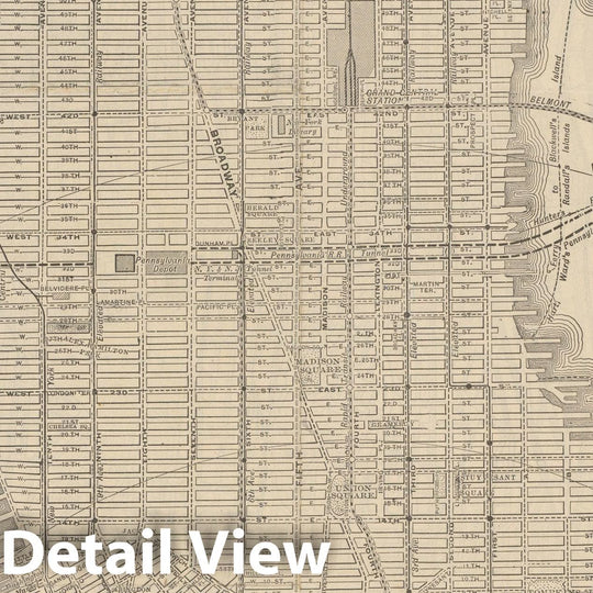 Historic Map : Manhattan 1913 , Vintage Wall Art