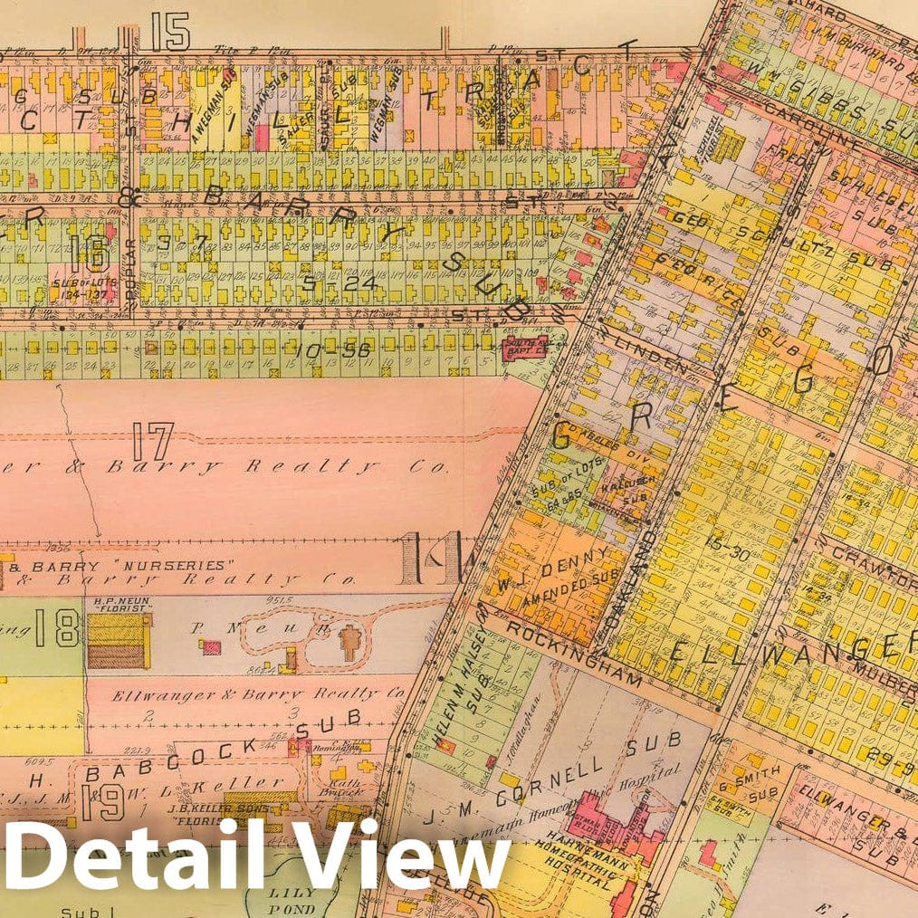 Historic Map : Plat Book of the City of Rochester New York and Vicinity, 1918 Plate 032 , Vintage Wall Art