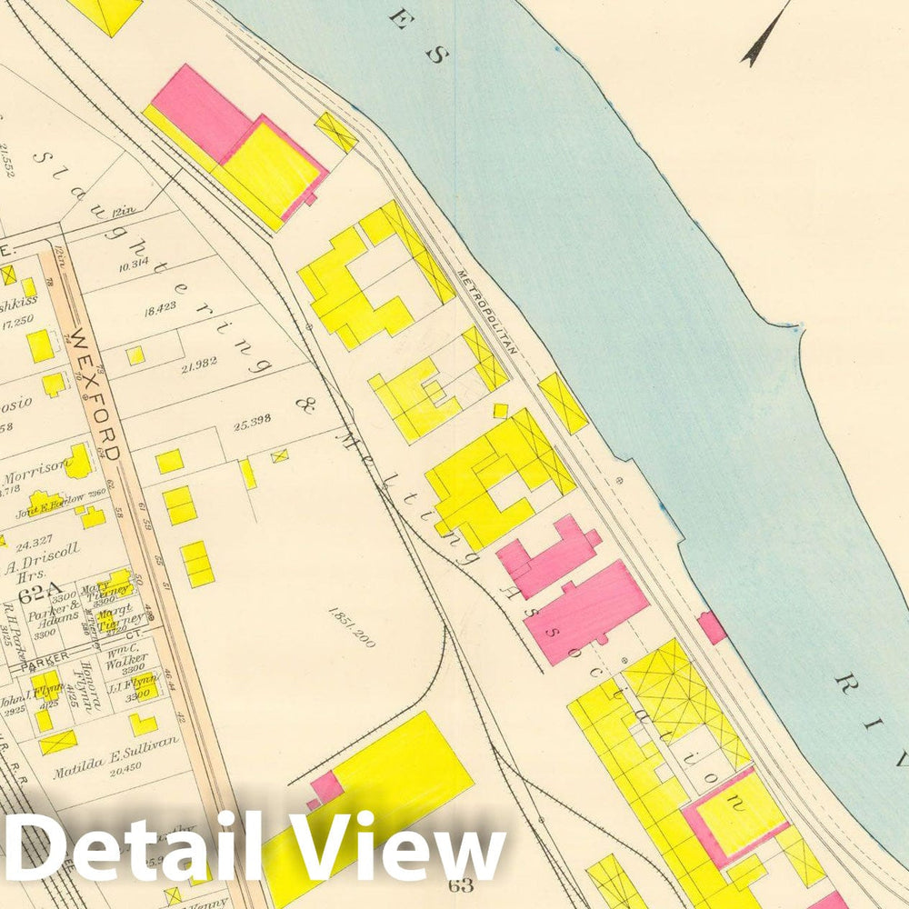 Historic Map : Atlas City of Boston, Wards 25 & 26 Brighton, Allston & Brighton 1916 Plate 014 , Vintage Wall Art