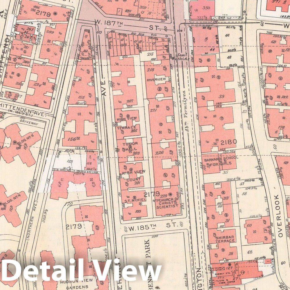 Historic Map : Manhattan Land Book 1955 - Updated Through Nov 7th, New York City 1975 Plate 174 , Vintage Wall Art