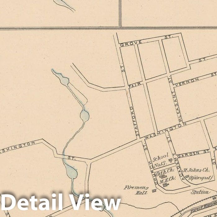 Historic Map : Berlin & Bristol & Glastonbury 1893 , Town and City Atlas State of Connecticut , Vintage Wall Art