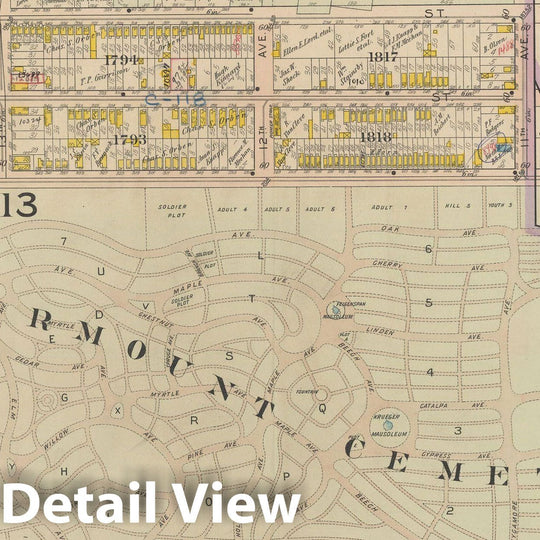 Historic Map : Atlas of Newark, Volume 1, Newark 1911 Plate 024 , Vintage Wall Art