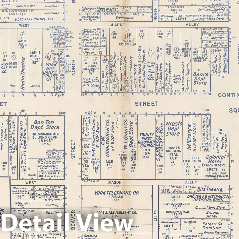 Historic Map : States of PA, VA & WV, York 1950 , Nirenstein's Real Estate Atlas , Vintage Wall Art