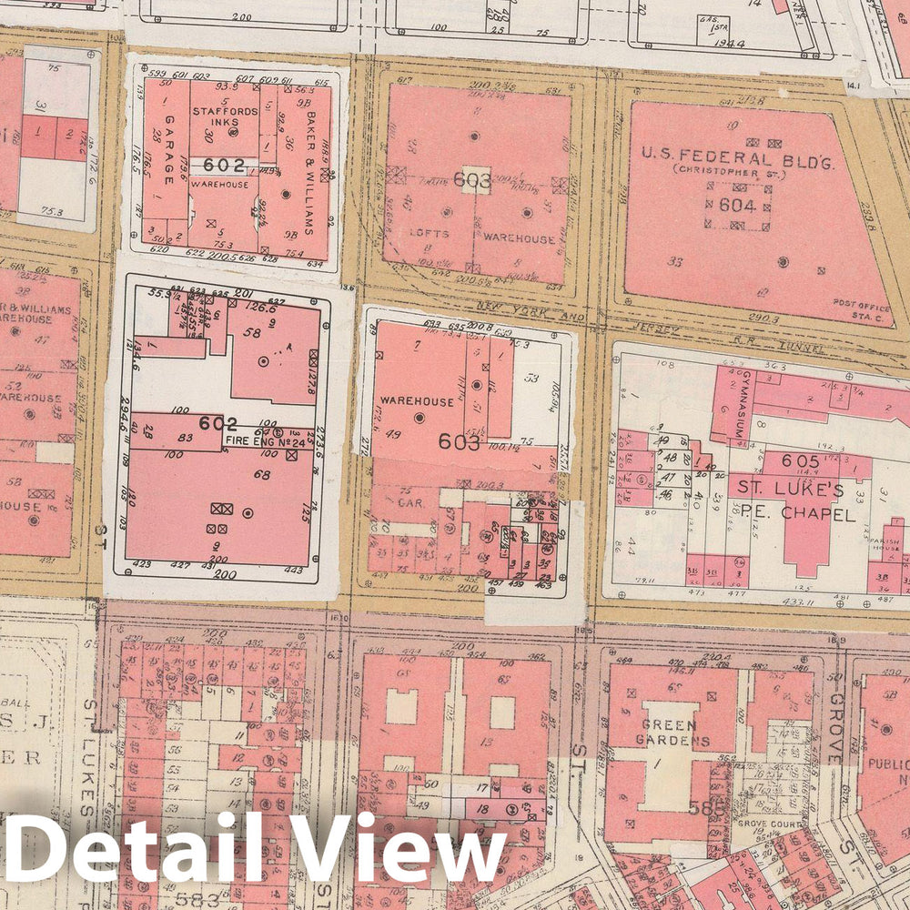 Historic Map : Manhattan Land Book 1955 - Updated Through Nov 7th, New York City 1975 Plate 034 , Vintage Wall Art