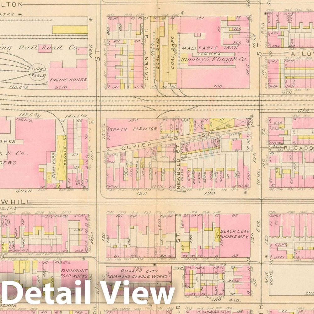 Historic Map : Atlas City of Philadelphia, Philadelphia 1886 Plate N , Vintage Wall Art