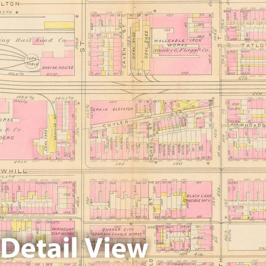 Historic Map : Atlas City of Philadelphia, Philadelphia 1886 Plate N , Vintage Wall Art