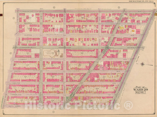 Historic Map : Brooklyn 1904 Plate 003 , Atlas Borough of Brooklyn , Vintage Wall Art