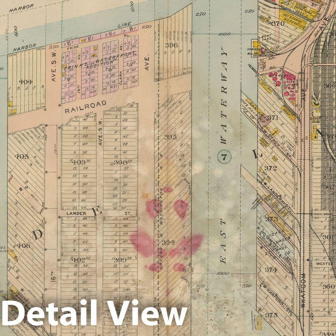 Historic Map : Real Estate Atlas of Surveys of Seattle, Seattle 1912 Plate 026 , Vintage Wall Art