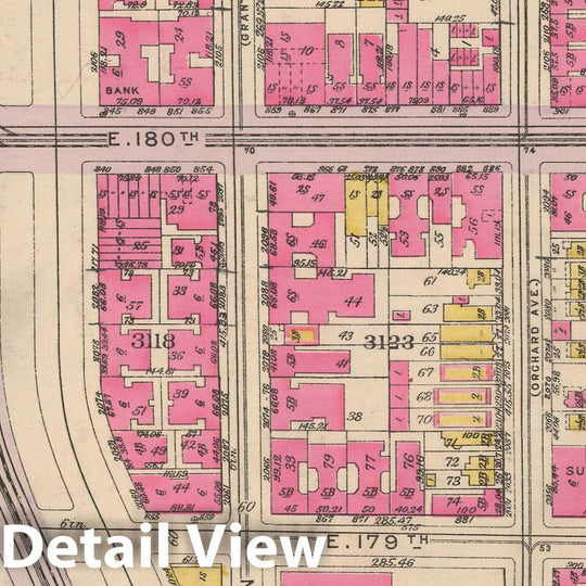 Historic Map : Borough of The Bronx, Sections 9-13, The Bronx 1928 Plate 100 , Vintage Wall Art