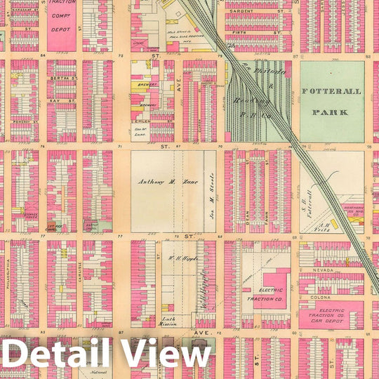 Historic Map : Baist's Property Atlas of Philadelphia, Philadelphia 1895 Plate 028 , Vintage Wall Art