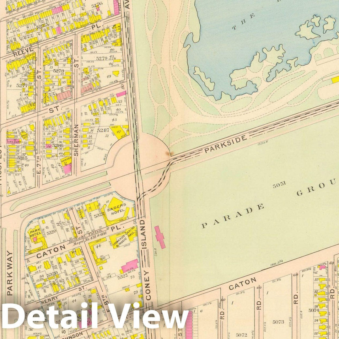 Historic Map : Vol. 2, Brooklyn 1907 Plate 016 , Atlas Borough of Brooklyn , Vintage Wall Art