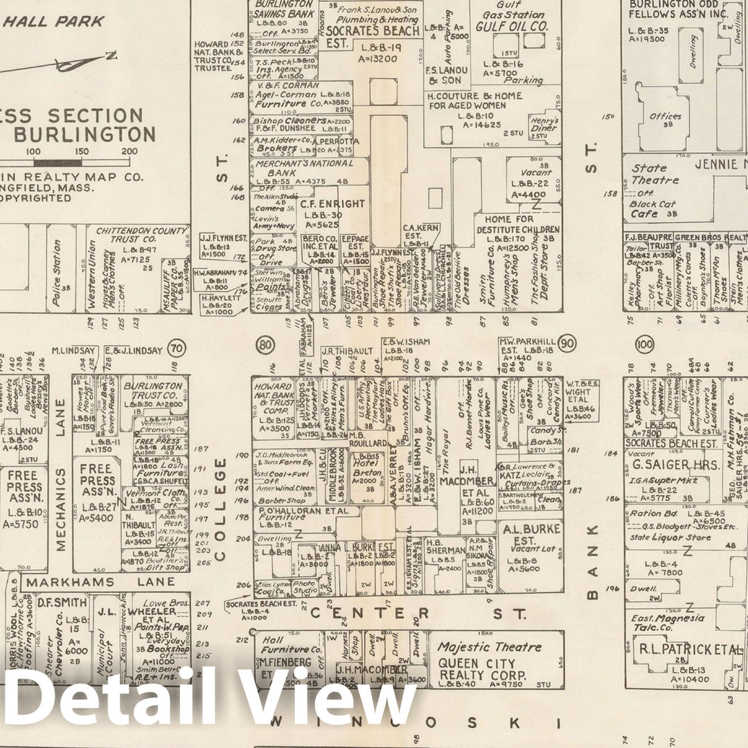 Historic Map : New England States Ed., Burlington 1946 , Nirenstein's National Preferred Real Estate Locations of Business Properties , Vintage Wall Art