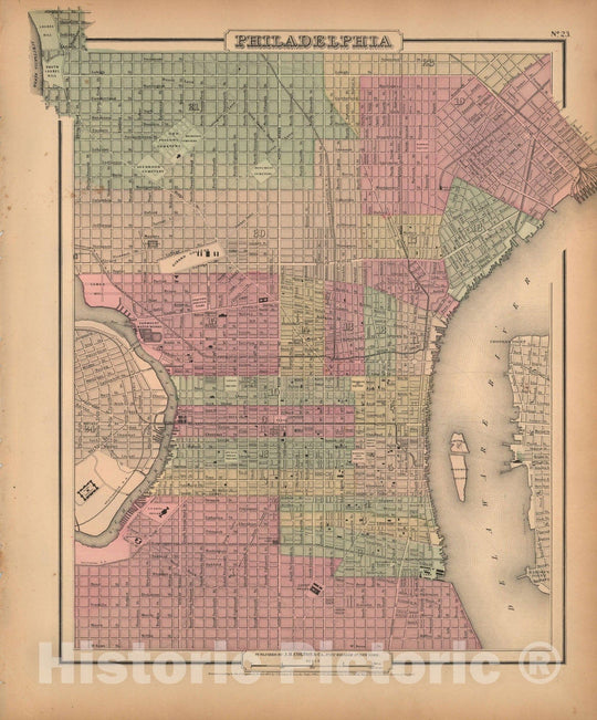 Historic Map : General Atlas (Of The World), Philadelphia 1857 , Vintage Wall Art