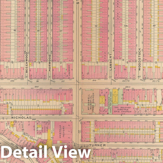 Historic Map : Philadelphia 1907 Plate 007 , Atlas 20th and 29th Wards of the City of Philadelphia , Vintage Wall Art