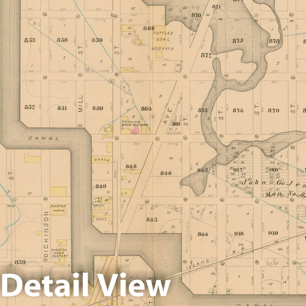 Historic Map : Robinson's Atlas City of Brooklyn, NY, Brooklyn 1886 Plate 016 , Vintage Wall Art