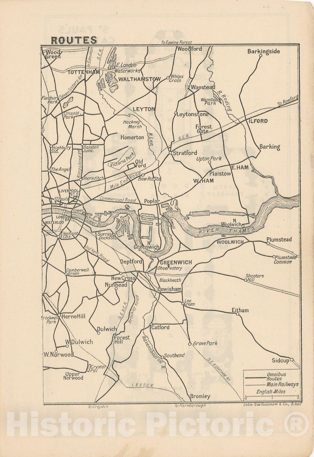 Historic Map : Europe, London 1917 Transit Cartography , v2, Vintage Wall Art