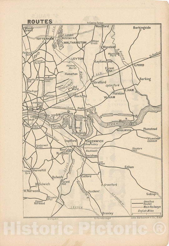 Historic Map : Europe, London 1917 Transit Cartography , v2, Vintage Wall Art