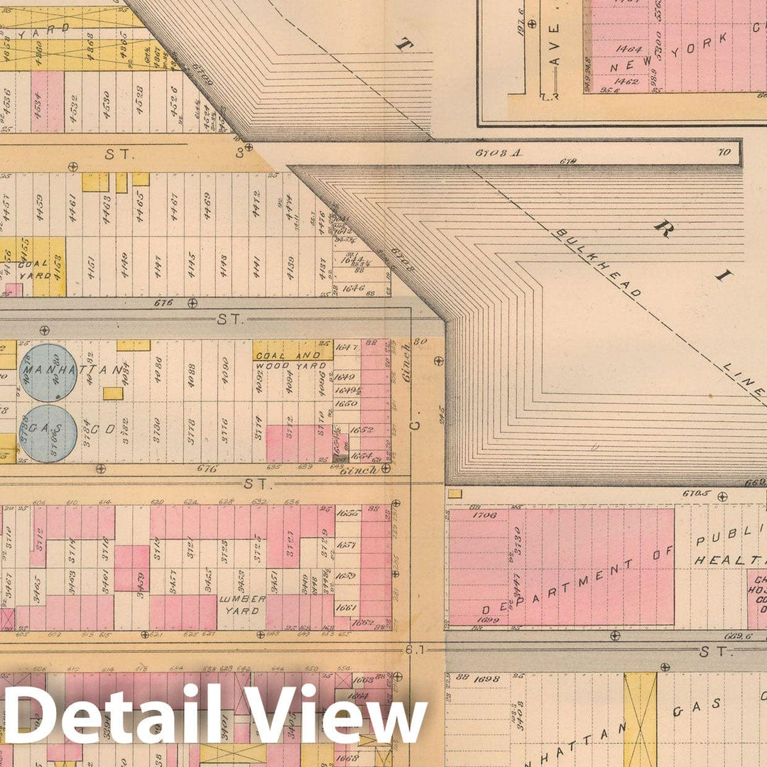 Historic Map : Atlas City of New York, Vol. 3; 16, Manhattan 1883 Plate 005 , Vintage Wall Art