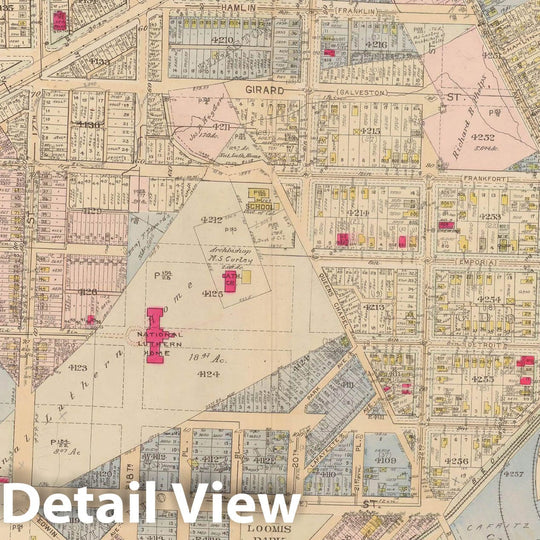 Historic Map : Atlas of Washington D.C. Volume 4 (NE, SE), Washington 1927 Plate 010 , Vintage Wall Art