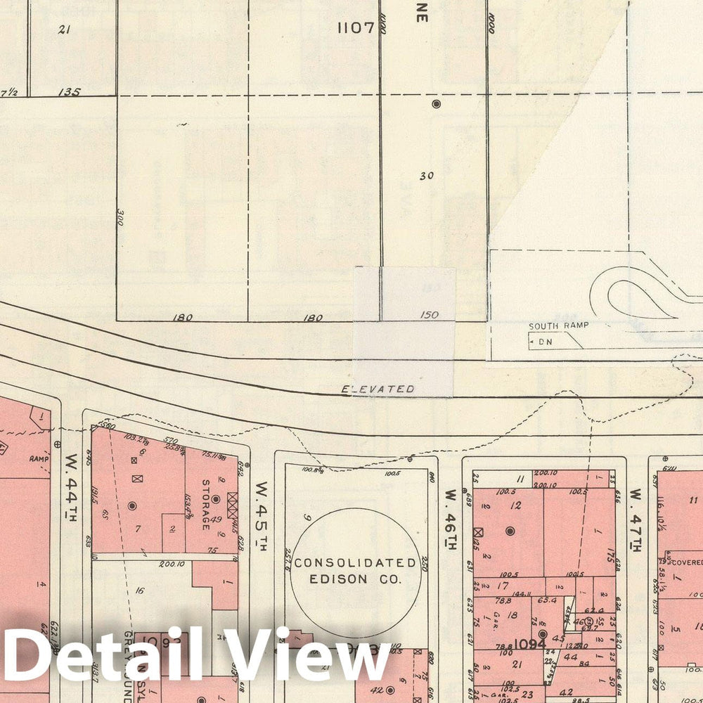 Historic Map : Manhattan Land Book 1955 - Updated Through Nov 7th, New York City 1975 Plate 069 , Vintage Wall Art