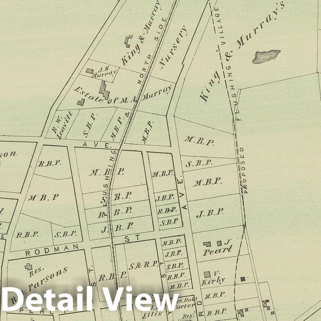 Historic Map : Atlas of Long Island, New York, Flushing & Queens 1873 , v3, Vintage Wall Art