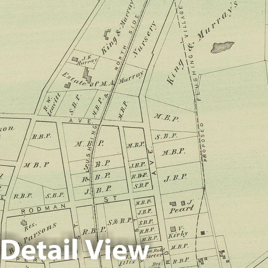 Historic Map : Atlas of Long Island, New York, Flushing & Queens 1873 , v3, Vintage Wall Art