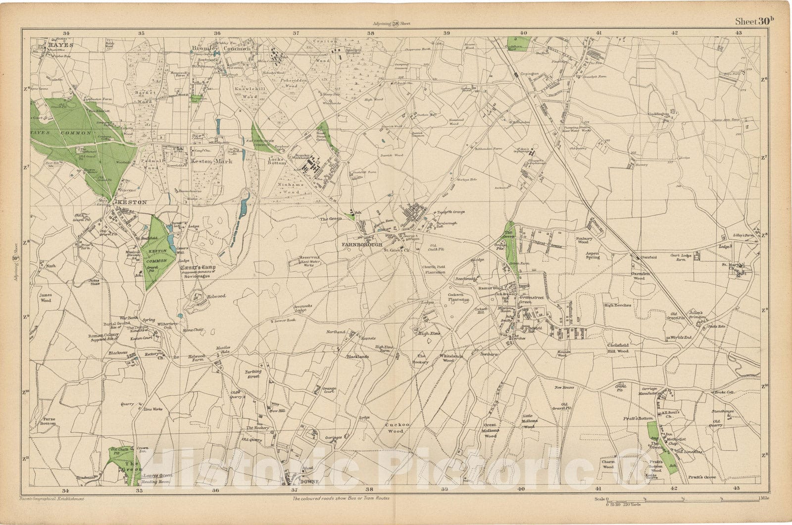 Historic Map : Europe, London 1910 Sheet 30B , Vintage Wall Art