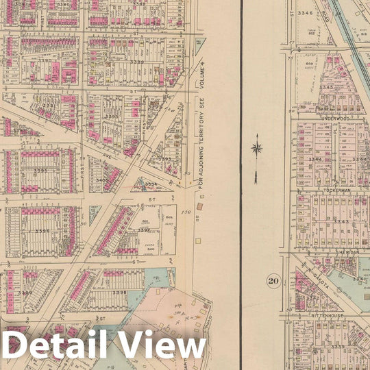 Historic Map : Atlas of Washington D.C. Volume 3 (Outer NW), Washington 1937 Plate 021 , Vintage Wall Art