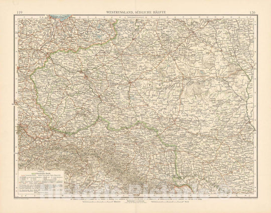 Historic Map : Russia & Slovakia & Hungary 1899 , Andrees Allgemeiner Handatlas , Vintage Wall Art