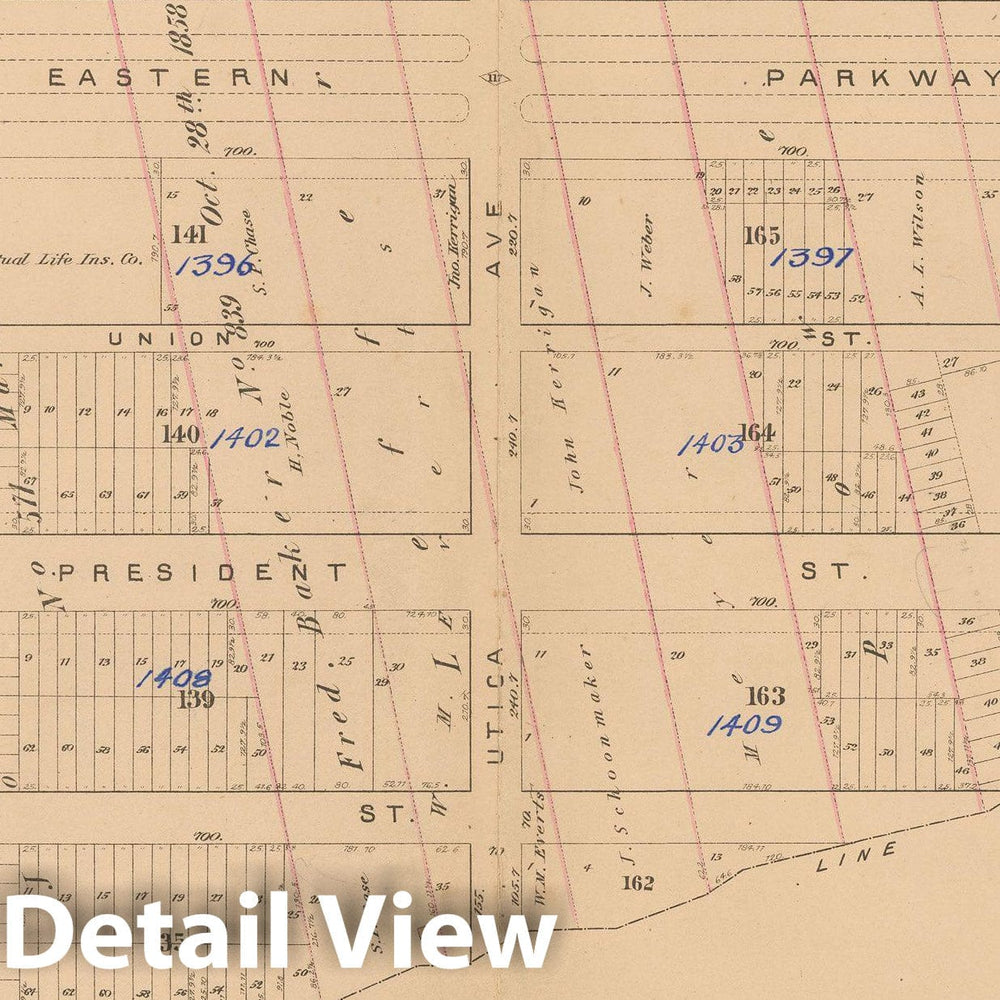 Historic Map : Atlas of Brooklyn Vol. 1, Brooklyn 1880 Plate Q , Vintage Wall Art