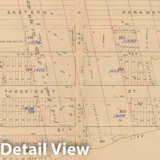 Historic Map : Atlas of Brooklyn Vol. 1, Brooklyn 1880 Plate Q , Vintage Wall Art