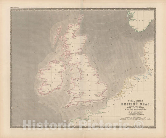 Historic Map : Europe, England & Ireland , Vintage Wall Art