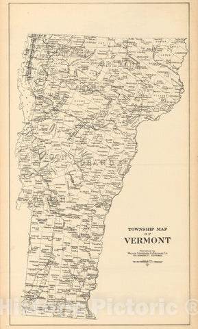 Historic Map : Vermont 1900 , Northeast U.S. State & City Maps , Vintage Wall Art