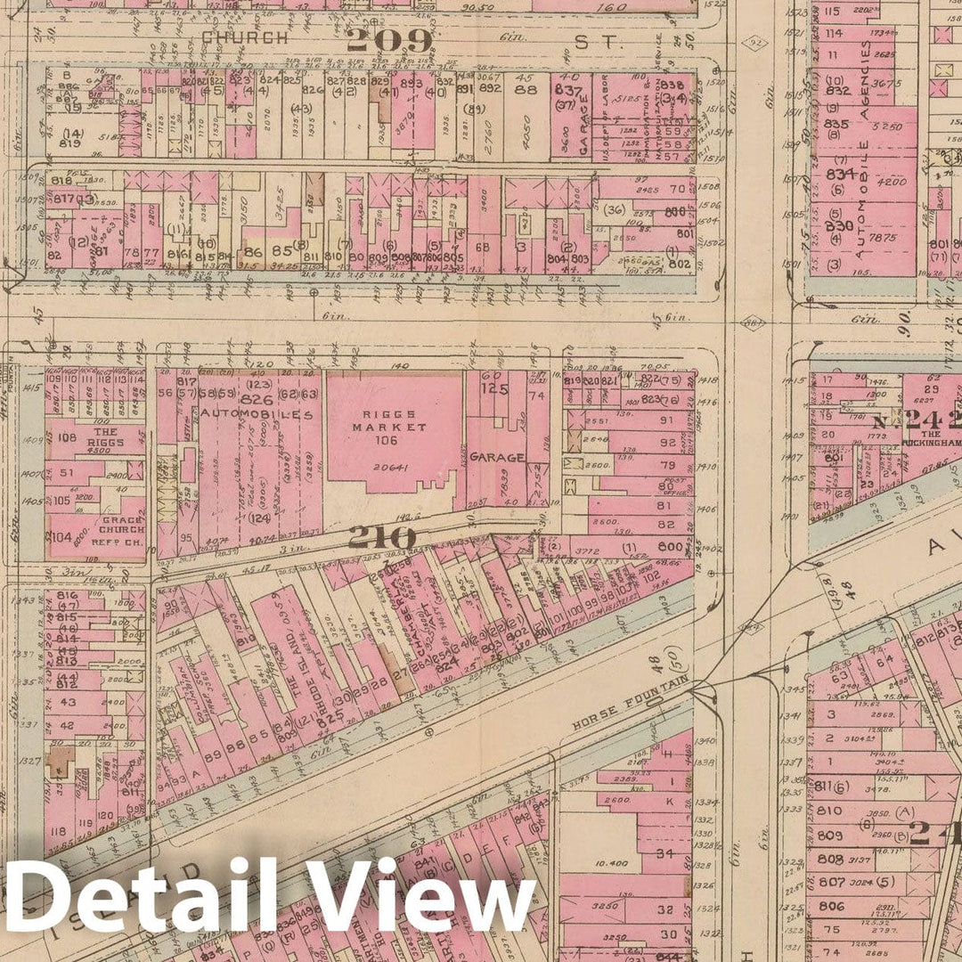 Historic Map : Atlas of Washington D.C. Volume 1 (Inner NW), Washington 1939 Plate 020 , Vintage Wall Art